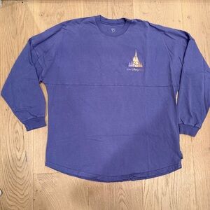 Walt Disney World 50th Anniversary Unisex Spirit Jersey Purple Glitter Large